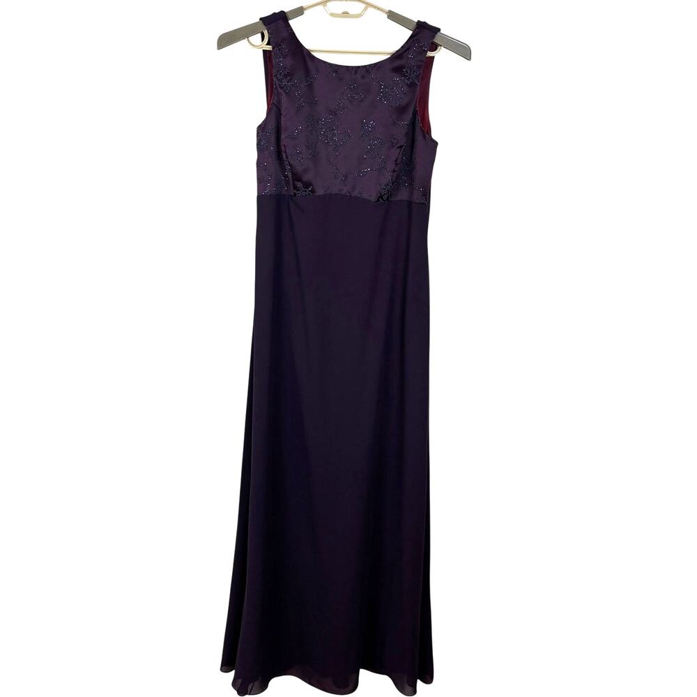 Vintage Cowl Draped Back Dress Gown Purple 90s Y2K prom HOCO evening, event 12
